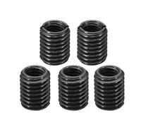 PATIKIL Grade 8.8 Carbon Steel Threaded Repair Insert Nut, 5pcs M8x1.25 Female to M12x1.75 Male Screw Sleeve Inserts Reducing Adapter Reducer 15mm