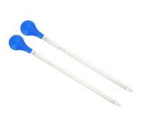 PATIKIL Graduated Dropper Pipettes Kit, 2pcs 25ml Borosilicate Glass Pipette with Rubber Cap for Transfer Liquid for Lab, Chemistry, Clear
