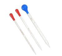 PATIKIL Graduated Dropper Pipettes Kit, 3 Pack 1ml/2ml/10ml Borosilicate Glass Pipette with Rubber Squeeze Bulb for Transfer Liquid for Lab, Chemistry