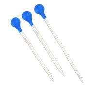 PATIKIL Graduated Dropper Pipettes Kit, 3 Pack 5ml/10ml/25ml Borosilicate Glass Pipette with Rubber Squeeze Bulb for Transfer Liquid for Lab, Chemistry