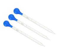 PATIKIL Graduated Dropper Pipettes Kit, 3pcs 10ml Borosilicate Glass Pipette with Rubber Cap for Transfer Liquid for Lab, Chemistry, Clear