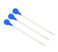 PATIKIL Graduated Dropper Pipettes Kit, 3pcs 25ml Borosilicate Glass Pipette with Rubber Cap for Transfer Liquid for Lab, Chemistry, Clear