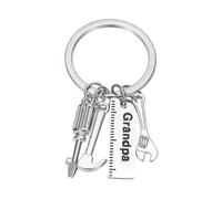 PATIKIL Grandpa Keychain, Funny Key Chain Gifts from Son for Birthday Father's Day Thanksgiving Christmas Gifts, Grandpa Ruler Style, Silver