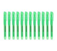 PATIKIL Green Highlighter, 12 Pack High Lighters No Bleeds Highliters Pens Neon Clear View Bright Quick Dry Pocket Marker Pen Sticks Chisel Tip Cute for Books Office Adults, Transparent