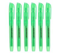 PATIKIL Green Highlighter, 6 Pack High Lighters No Bleeds Highliters Pens Neon Clear View Bright Quick Dry Pocket Marker Pen Sticks Chisel Tip Cute for Books Office Adults, Transparent