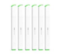 PATIKIL Green Highlighter, 6 Pcs High Lighters Highlighters No Bleeds Highliters Pens Neon Colored Clear View Bright Soft Tip Marker for Books Home Office, Square (AHMU1602D)