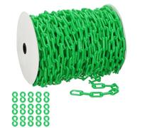 PATIKIL Green Plastic Chain, 131 ft 8mm Safety Barrier Chain Large Plastic Chain Long for Crowd Control, Queue Line, Parking, Fence, Gate, Concert, Construction Site Decoration