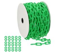 PATIKIL Green Plastic Chain, 92 ft 8mm Safety Barrier Chain Large Plastic Chain Long for Crowd Control, Queue Line, Parking, Fence, Gate, Concert, Construction Site Decoration