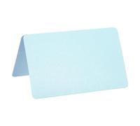 PATIKIL Greeting Cards,50Pcs Favor Decor Foldable Blank Card for Wedding, Party, DIY Decoration, Table Name Place Cards, Blue Pearlescent Paper
