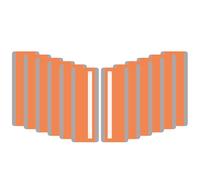 PATIKIL Guided Reading Strips, 12 Pieces Tracking Highlight Colored Overlay Strips Bookmark Dyslexia Reading Teaching Tools for Children Classroom Teacher, Orange