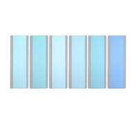 PATIKIL Guided Reading Strips, 6 Pcs Reading Tracking Ruler Highlight Strips Colored Overlay Highlight Bookmarks Help with Dyslexia Teacher Education Supplies(Blue Large)