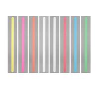 PATIKIL Guided Reading Strips, 8 Pcs Reading Tracking Ruler Highlight Strips Colored Overlay Highlight Bookmarks Help with Dyslexia Teacher Education Supplies(Right Angle Small)