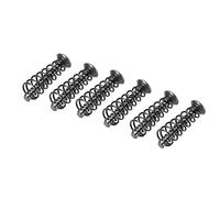 PATIKIL Guitar Pickguard Mounting Screws with Spring M3x22mm Thread Single Coil Pickup Ring Mounting Screws for Electric Guitar Black 6 Pack