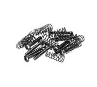 PATIKIL Guitar Pickguard Mounting Screws with Spring M3x22mm Thread Single Coil Pickup Ring Mounting Screws for Electric Guitar Black 12 Pack