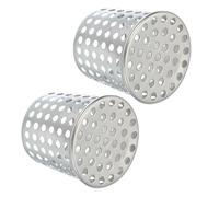 PATIKIL Gutter Guard Filter 2.48"-2.28", 2 Pcs PVC Termination Cap Mesh Screen Roof Vent Cover Stainless Steel Conical Exhaust Pipe Cover Downspout Guard Filter Strainer for Downspout
