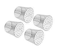 PATIKIL Gutter Guard Filter 3"-2.4", 4 Pack PVC Termination Cap Mesh Screen Vent Cover Stainless Steel Conical Exhaust Pipe Cover Guard Filter Strainer for Downspout Silver