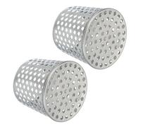 PATIKIL Gutter Guard Filter 3.3"-2.7", 2 Pcs 83x68mm PVC Termination Cap Mesh Screen Roof Vent Cover Stainless Steel Conical Exhaust Pipe Downspout Guard Filter Strainer for Downspout