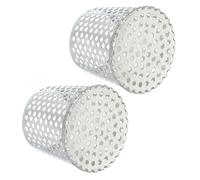 PATIKIL Gutter Guard Filter 3.5"-3", 2 Pcs 90x75mm PVC Termination Cap Mesh Screen Roof Vent Cover Stainless Steel Conical Exhaust Pipe Downspout Guard Filter Strainer for Downspout