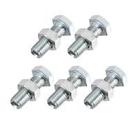 PATIKIL Gym Machine Accessories, 5pcs M12 Wire Rope Port Joint Replacement Part Cable Ball Stopper for 6.2mm Cable Fitness Equipment Home Gym Machine, Silver