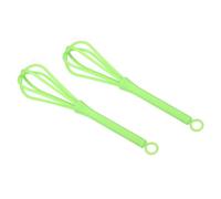 PATIKIL Hair Color Whisk, 2Pcs Plastic Mini Hair Coloring Mixer Hairdressing Dye Cream Stirrer Hair Care Styling Tools for Blending, Whisking, Beating, Stirring, Multifunction Use, Green
