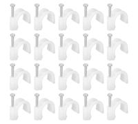 PATIKIL Half Clamp J-Hook with Nail, 70Pcs 1/2"/16mm Pex Pipe Fixture Cable Nail Clip Support Holder for Tubing Fixing CPVC Copper Pipe Fixing Connection, White, 30mm Long Nail