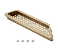 PATIKIL Handle Ventilation Grille, 7.8"x 1.5" Aluminum Alloy Square Hidden Breathable Drawer Pull Wardrobe Shoe Cabinet Ventilation Grid Closet Core Vents for Cabinet Wardrobe Door, Gold