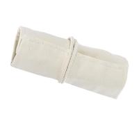 PATIKIL Handmade 12 Slots Roll Up Pencil Case, Canvas Pencil Wrap Pouch Pen Holder Organizer for Artist Drawing Coloring Sketching, White