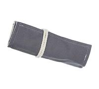 PATIKIL Handmade 24 Slots Roll Up Pencil Case, Canvas Pencil Wrap Pouch Pen Holder Organizer for Artist Drawing Coloring Sketching, Gray