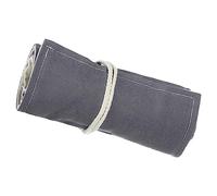 PATIKIL Handmade 48 Slots Roll Up Pencil Case, Canvas Pencil Wrap Pouch Pen Holder Organizer for Artist Drawing Coloring Sketching, Gray