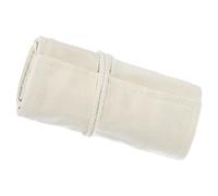 PATIKIL Handmade 72 Slots Roll Up Pencil Case, Canvas Pencil Wrap Pouch Pen Holder Organizer for Artist Drawing Coloring Sketching, White
