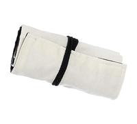 PATIKIL Handmade 72 Slots Roll Up Pencil Case, Canvas Pencil Wrap Pouch Pen Holder Organizer for Artist Drawing Coloring Sketching, White/Black