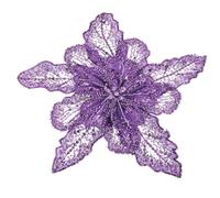 PATIKIL Handmade Rhinestones Applique, Flower Lace Patches with Sequin Beads Sew on Crystal Beaded Lace Applique for Wedding Dresses DIY Clothes Craft, Dark Purple