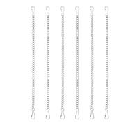 PATIKIL Hanging Chains with Hooks, 6 Pcs Plant Hangers for Bird Feeders Planters Lanterns Wind Chimes Chalkboards and Ornament, Silver
