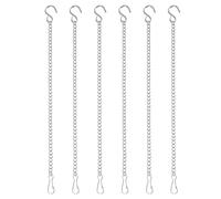PATIKIL Hanging Chains with S-Hook, 6 Pcs Plant Hangers for Bird Feeders Planters Lanterns Wind Chimes Chalkboard and Ornaments, Silver