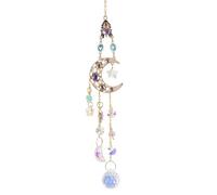 PATIKIL Hanging Moon Suncatcher, Crystal Prism,Rhinestones Sun Catcher Pendant for Indoor/Outdoor Window Home Car Garden Birthday Party Decor Crystals