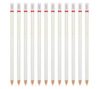PATIKIL Hard Drawing Pencils for Sketching, 12PCS Sketch Pencils for Drawing Art Pencils Graphite Wood Pre-sharpened for Drawing Sketching Artist, Round, White Refill, White/Red Pole