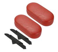 PATIKIL Hard Shell Eyeglasses Case, 2 Pack PU Leather Large Glasses Case Protective Sunglasses Organizer for Women Men Eyeglasses Sunglasses Storage, Red