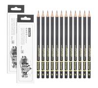 PATIKIL HB Sketch Pencils for Drawing, 24Pcs Professional Art Drawing Pencils Graphite Wood Art Supplies Break-Resistant for Artists Beginners Shading Sketching Doodling, Blue