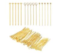 PATIKIL Head Pins Set for Jewelry Making 600 Pcs 1.18" (Gold Tone)