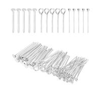 PATIKIL Head Pins Set for Jewelry Making, 600 Pcs 3 Styles 0.63" Flat Head & Ball Head Pins & Eye Pins Findings for DIY Necklaces, Earrings, Bracelets Making Supplies (Silver Tone)