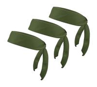 PATIKIL Head Ties Headband, 3 Pack Ninja Karate Headband Adjustable Sports Tie Back Sweat Wicking Workout Head Band for Men Women Running Tennis Yoga, Deep Green