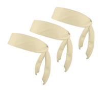 PATIKIL Head Ties Headband, 3 Pack Ninja Karate Headband Adjustable Sports Tie Back Sweat Wicking Workout Head Band for Men Women Running Tennis Yoga, Beige
