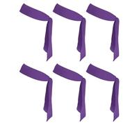 PATIKIL Head Ties Headbands, 6 Pcs Ninja Karate Headband Adjustable Sports Tie Back Sweat Wicking Workout Head Band for Men Women Running Tennis Yoga, Dark Purple