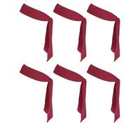 PATIKIL Head Ties Headbands, 6 Pcs Ninja Karate Headband Adjustable Sports Tie Back Sweat Wicking Workout Head Band for Men Women Running Tennis Yoga, Dark Red