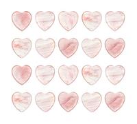 PATIKIL Heart Crystals Stone, 20 Pcs Natural Crystal Polished Love Gemstone Rose Quartz Pocket Bulk Set Balancing Meditation Gifts for Mother Women Birthday, Watermelon