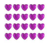 PATIKIL Heart Crystals Stone, 20 Pcs Natural Crystal Polished Love Gemstone Rose Quartz Pocket Bulk Set Balancing Meditation Gifts for Mother Women Birthday, Purple