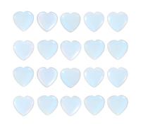 PATIKIL Heart Crystals Stone, 20 Pcs Natural Crystal Polished Love Gemstone Rose Quartz Pocket Bulk Set Balancing Meditation Gifts for Mother Women Birthday, Colorful White