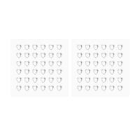 PATIKIL Heart Gem Stickers 8mm, 2 Sheet Self Adhesive Acrylic Heart Rhinestones Jewel Sticker Crystal Embellishment Sheet for Crafting Nail Decor Makeup DIY, White