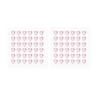 PATIKIL Heart Gem Stickers 8mm, 2 Sheet Self Adhesive Acrylic Heart Rhinestones Jewel Sticker Crystal Embellishment Sheet for Crafting Nail Decor Makeup DIY, Pink