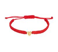 PATIKIL Heart Initial Bracelets for Men, Adjustable Handmade Rope Braided Initial String Bracelets for Women Men Matching Couple Gifts Friendship(Red, C)